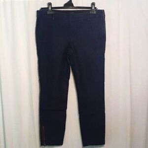 J Crew Women Denim Jeans Size 6 City Fit Stretch Dark Wash Ankle Side Zip